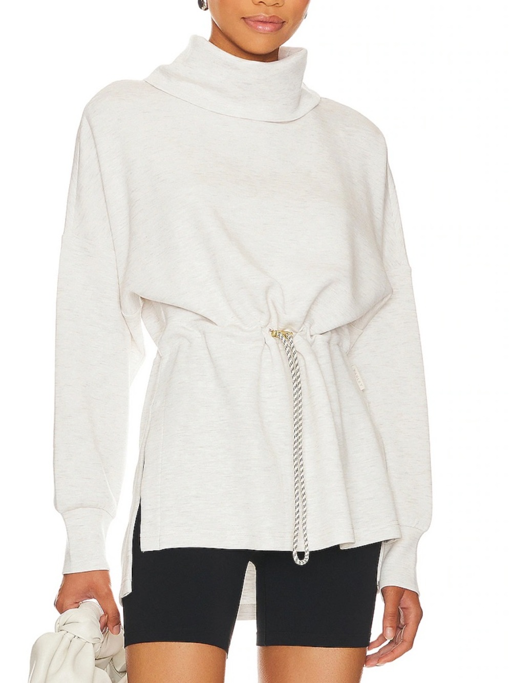 Varley Freya cinch-waist sweatshirt Ivory Small